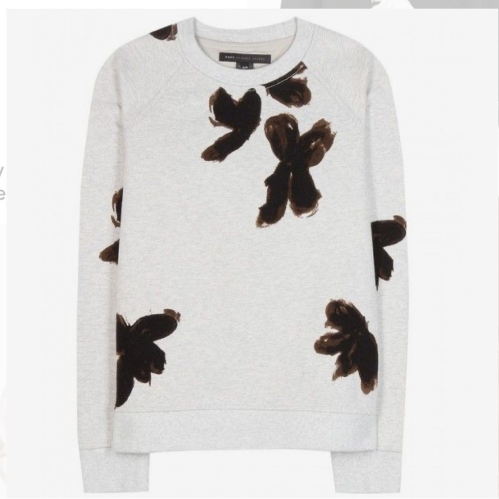 Marc by Marc Jacob’s Lunar Rock Melange Grey & Brown Flower Sweatshirt Medium - Picture 2 of 8